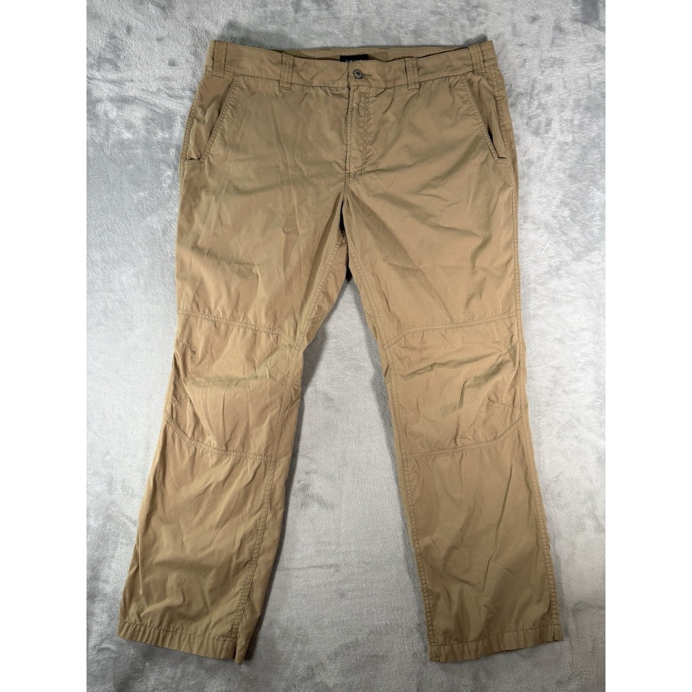 Orvis Pants Mens 40x32 Tan Nylon Blend Outdoor Hiking Performance Utility Chino